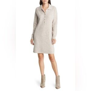 TREASURE and bond polo long sleeve sweater dress